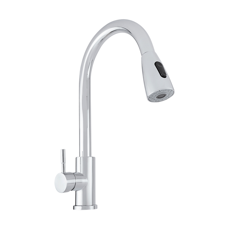 MONOMANDO 8" CUELLO CORTO PARA FREGADERO CROMO ECOLÓGICO