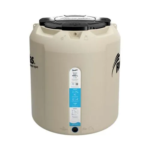 TINACO PLUS 450 LTS ROTOPLAS BEIGE CON ACCS