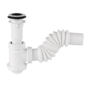 CESPOL PARA LAVABO FLEXIBLE C/CUBIERTA DE A. INOX FLEXIMATIC