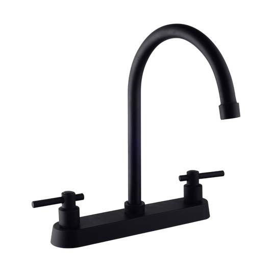 MEZCLADORA CUELLO ALTO PARA FREGADERO NEGRO ECOLÓGICO
