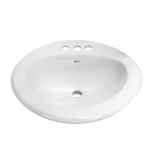 LAVABO OVALIN DROP IN SOBREPONER BLANCO