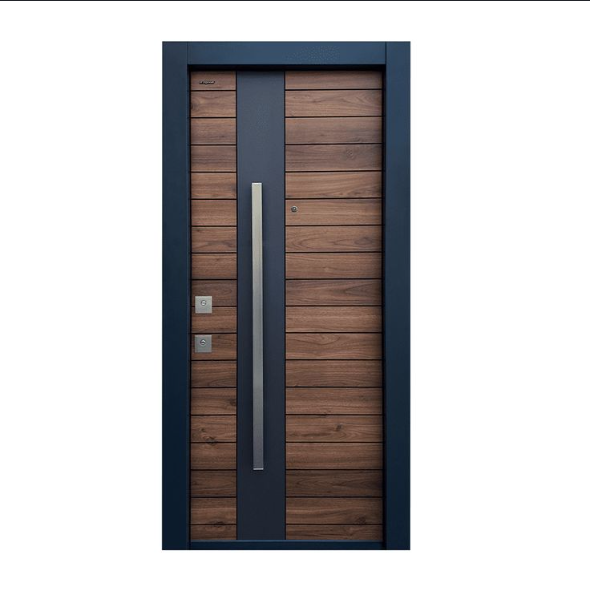 PUERTA DE SEGURIDAD LYON LINEA ACERO + MADERA