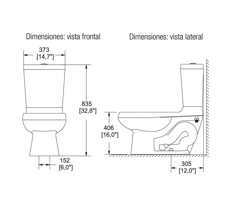 SANITARIO WC BOLMEN BLANCO HELVEX